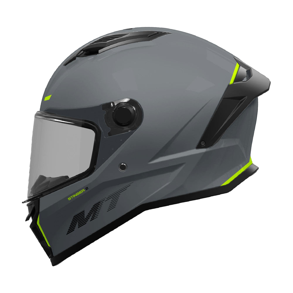 MT Stinger 2 A2 Motorcycle Helmet Titanium Matt Grey