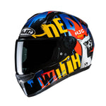 HJC C10 Fop MC23 Blue White Fluo Motorcycle Helmet