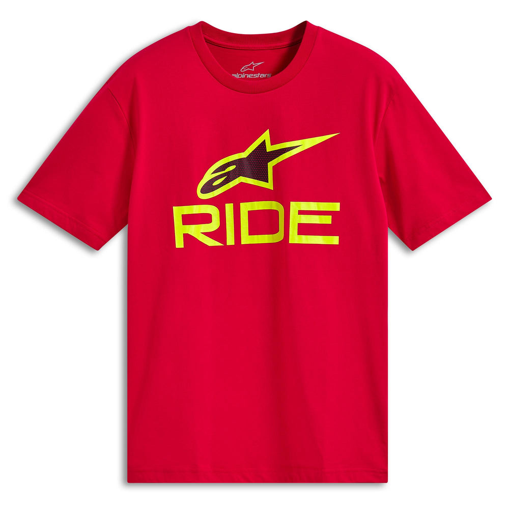 Alpinestars Ride 4.0 CSF T-Shirt Red Hi Vis Yellow Black