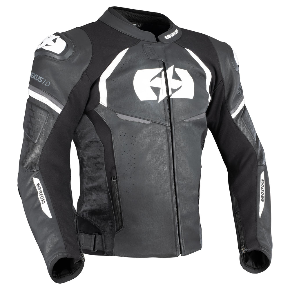 Oxford Nexus 1.0 Leather Men's Jacket Black/Wht