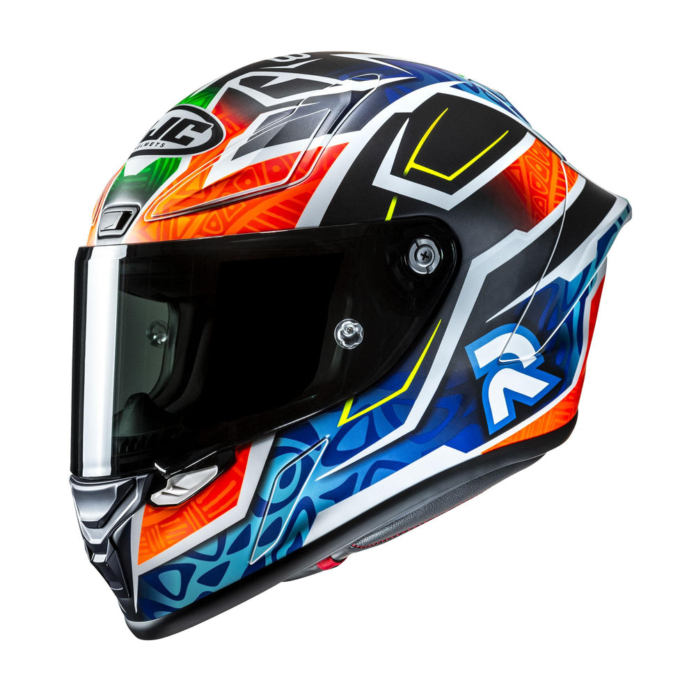 HJC RPHA 1 Binder Replica MC27SF Blue Orange  Motorcycle Helmet