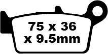 EBC SFA-HH Series Sintered Scooter Brake Pads For Honda NSR 50 R 1997-2000 Rear