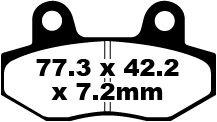 EBC SFA Series Organic Scooter Brake Pads For Keeway Agora 50 4T 2011-2012 Front