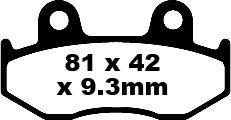EBC SFA Series Organic Scooter Brake Pads For Honda NES 125 2000-2005 Front
