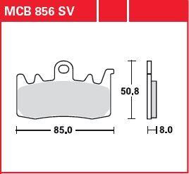 TRW SV Series Sintered Brake Pads For Benelli 752S 2020 Front