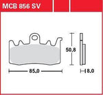 TRW SV Series Sintered Brake Pads For Benelli 752S 2020 Front