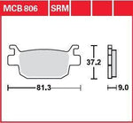 TRW SRM Series Sintered Brake Pads For Honda FES 125 2007-2012 Rear