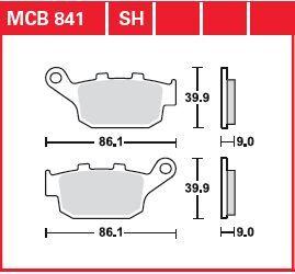 TRW All Round Sintered Metal Brake Pads For Honda CB500F 2013-2023 Rear