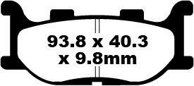 EBC SFA Series Organic Scooter Brake Pads For Adiva AD 125 2009-2011 Rear