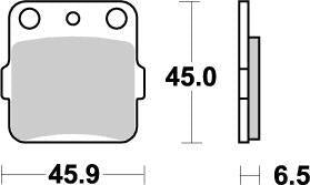 Moto Master Nitro Brake Pads For Honda ATC250R 1982-1984 - Front Left