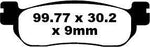 EBC SFA Series Organic Scooter Brake Pads For ItalJet Jupiter 125 2003 Rear