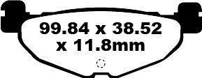 EBC SFA Series Organic Scooter Brake Pads For Yamaha CP 250 Morphous 2006-2008 Rear