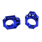 Scar Axle Blocks For Kawasaki KX125 2003-2008 Forward/Reverse - Blue