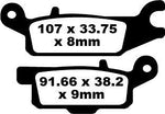 EBC TT Sport Carbon Fusion Brake Pads For Yamaha YFM 550 FG 4X4 Grizzly 2009 Rear
