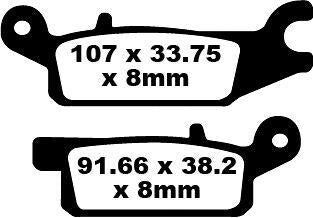 EBC TT Sport Carbon Fusion Brake Pads For Yamaha YFM250R Raptor 2008-2009 Front