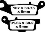 EBC TT Sport Carbon Fusion Brake Pads For Yamaha YFM250R Raptor 2008-2009 Front
