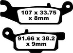 EBC TT Sport Carbon Fusion Brake Pads For Yamaha YFM 550 FG 4X4 Grizzly 2009 Rear