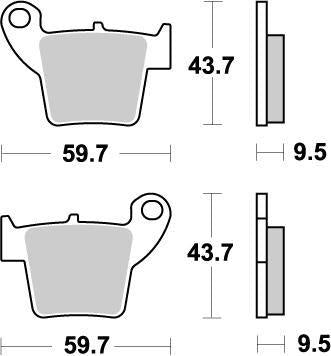 Moto Master Nitro Brake Pads For Honda CR125 2002-2007 - Rear