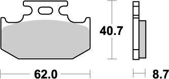 Moto Master Nitro Brake Pads For Yamaha DT 125 E 1990-1996 - Rear