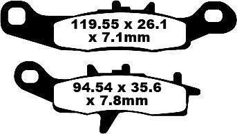 EBC TT Sport Carbon Fusion Brake Pads For Kawasaki KX100 1997-2000 Front