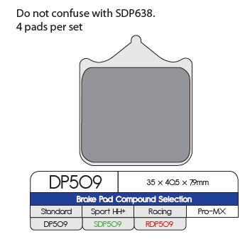 DP Brakes Standard Sintered Metal Brake Pads For BMW S 1000 R ABS Front