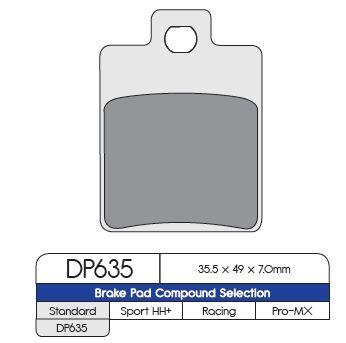 DP Brakes Standard Sintered Metal Brake Pads For Peugeot Belville 125 ABS 2018-2020 Fits Front Or Rear