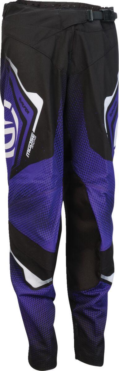 Moose Racing Youth Qualifier Pants - Black/Purple/White