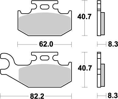 Moto Master Nitro ATV Brake Pads For Suzuki LT-A 400 2X4 2008 Front Right
