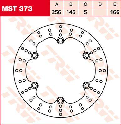 TRW Round Fixed Brake Disc 256mm For Honda CB 1100SF 2000-2003 Rear