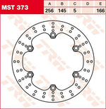 TRW Round Fixed Brake Disc 256mm For Honda CB 1100SF 2000-2003 Rear
