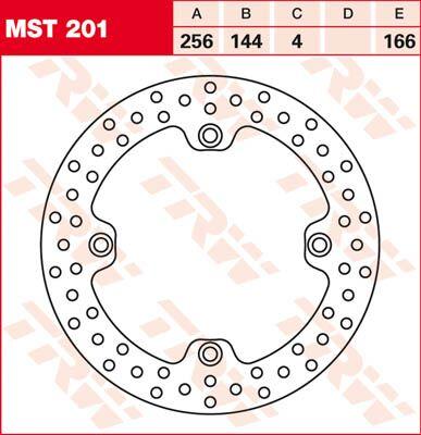 TRW Round Fixed Brake Disc 250-299mm For Honda CB 450S 1986-1988 Front