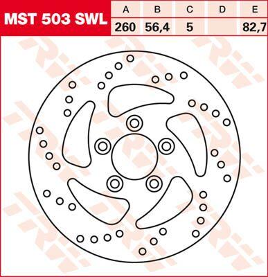 TRW Round Fixed Swing Design Brake Disc For Harley Davidson XL1200C 2011-2020 Rear
