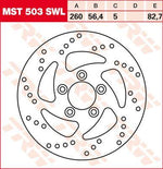 TRW Round Fixed Swing Design Brake Disc For Harley Davidson XL1200C 2011-2020 Rear