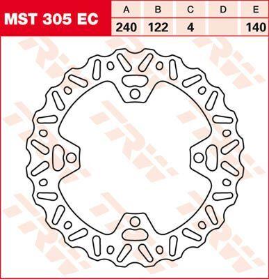 TRW EC Cross Design Brake Disc For Suzuki RMX450 Z 2010-2019 Rear