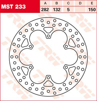 TRW Round Fixed Brake Disc 282mm For MZ Baghira 660 1997-2006 Front