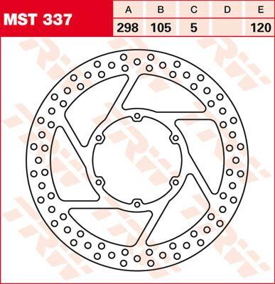 TRW Round Fixed Brake Disc 298mm For BMW F 650 1993-2000 Front