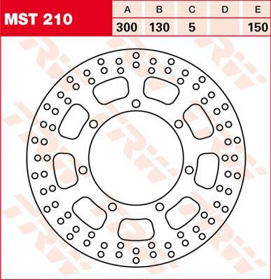 TRW Round Fixed Brake Disc Larger Than 300mm For Kawasaki EN 500 1997-2002 Front