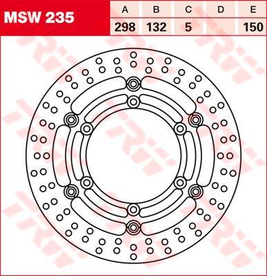 TRW Round Floating Brake Disc For Yamaha XJ 600 N 1998-2003 Front