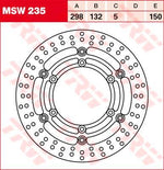 TRW Round Floating Brake Disc For Yamaha XJ 600 N 1998-2003 Front