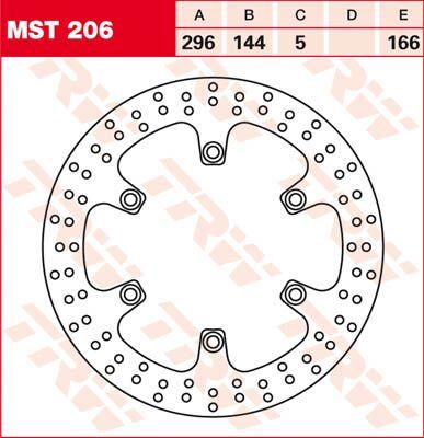 TRW Round Fixed Brake Disc 250-299mm For Cagiva Canyon 500 1998-2000 Front
