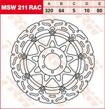 TRW Contoured Floating Brake Disc For Laverda 650 Ghost 1996-1998 Front