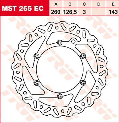 TRW EC Cross Design Brake Disc For KTM EGS 250 1994-1997 Front