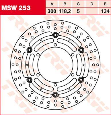 TRW Round Floating Brake Disc For BMW F 650 GS (800cc) 2008-2012 Front