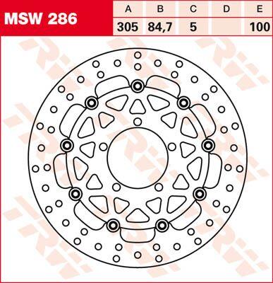 TRW Round Floating Brake Disc For Triumph Tiger 800 XC 2011-2018 Front