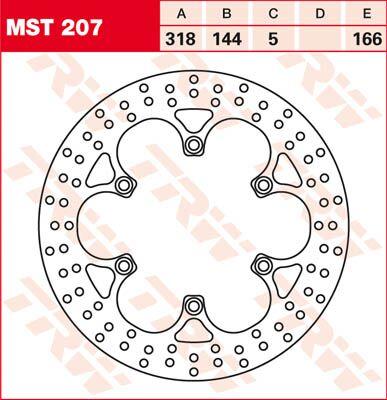 TRW Round Fixed Brake Disc Larger Than 300mm For Honda NT 650 GT Hawk 1988-1990 Front
