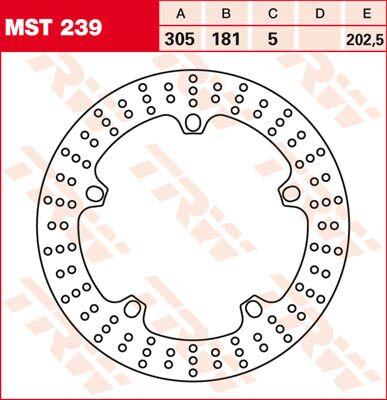 TRW Round Fixed Brake Disc 305mm For BMW K 1200 LT ABS 1999 Front