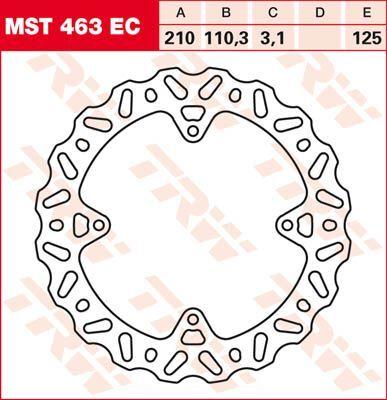 TRW EC Cross Design Brake Disc For KTM Freeride 250F 2018-2020 Rear