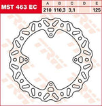 TRW EC Cross Design Brake Disc For KTM Freeride 250F 2018-2020 Rear