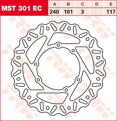 TRW EC Cross Design Brake Disc For Honda CR125 1995-2007 Front