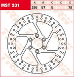 TRW Round Fixed Brake Disc 295mm For Suzuki VS 1400 GLF 1987-1988 Front